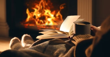 Reading by the fire